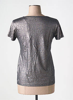 Tricou elasticitate mâneci scurte gri MAJESTIC FILATURES femeie