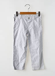 Pantalon slim țesătură poplin mărime reglabilă gri PETIT BATEAU garcon