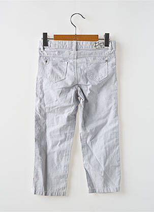 Pantalon slim țesătură poplin mărime reglabilă gri PETIT BATEAU băiat