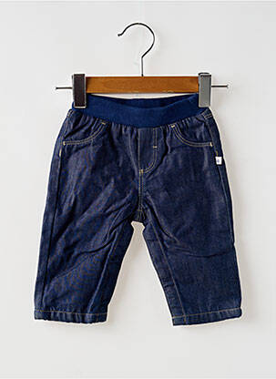Pantalon drept buzunare talie elastică albastru PETIT BATEAU băiat