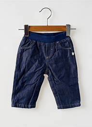 Pantalon drept buzunare talie elastică albastru PETIT BATEAU garcon