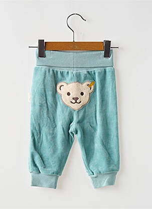 Pantalon drept țesătură catifea talie elastică verde STEIFF băiat