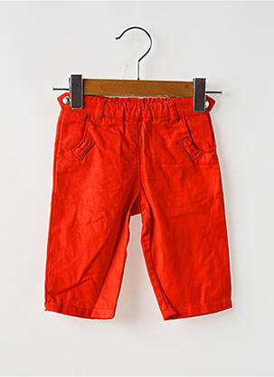 Pantalon drept croială dreaptă mărime reglabilă roșu PETIT BATEAU fată