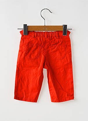 Pantalon drept croială dreaptă mărime reglabilă roșu PETIT BATEAU fată