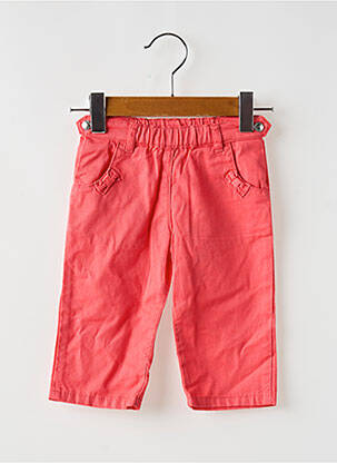 Pantalon drept croială dreaptă mărime reglabilă roșu deschis PETIT BATEAU fată