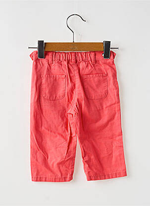 Pantalon drept croială dreaptă mărime reglabilă roșu deschis PETIT BATEAU fată