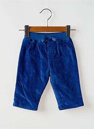 Pantalon drept croială dreaptă talie elastică albastru PETIT BATEAU băiat