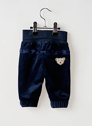 Pantalon drept strânsă pe partea de jos talie elastică albastru STEIFF fată