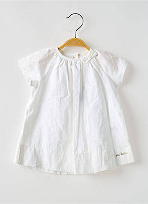 Rochie scurtă mâneci scurte mâneci scurte alb PETIT BATEAU fată