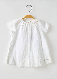 Rochie scurtă mâneci scurte mâneci scurte alb PETIT BATEAU fille