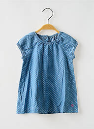 Rochie midi mâneci scurte mâneci scurte albastru PETIT BATEAU fille