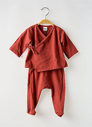 Set pantaloni strânsă la bază maro BB AND CO fată