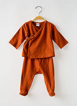 Set pantaloni mâneci lungi portocalie BB AND CO fată