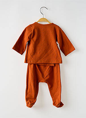 Set pantaloni mâneci lungi portocalie BB AND CO fată
