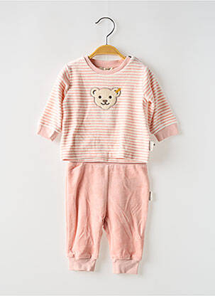 Set pantaloni strânsă la bază roz STEIFF fată