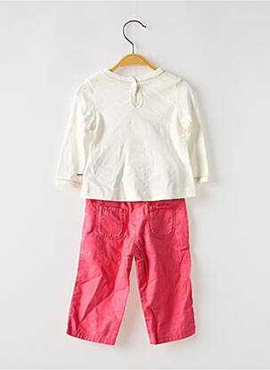 Set pantaloni tip de tricou roz PETIT BATEAU fată