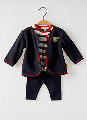 Set pantaloni mâneci lungi albastru STEIFF fată