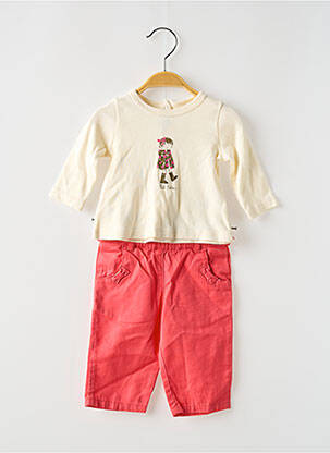 Set pantaloni tip de tricou bej PETIT BATEAU fată