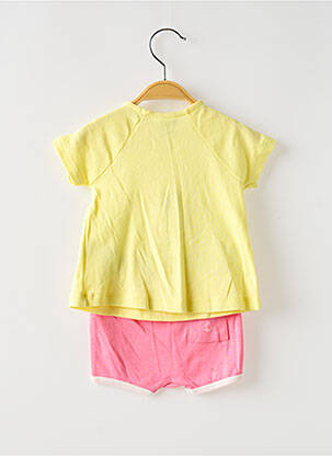 Set șort mâneci scurte galben PETIT BATEAU fată