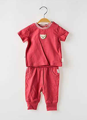 Set pantaloni mâneci scurte roșu STEIFF copil