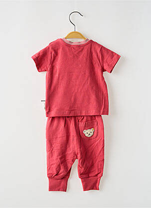 Set pantaloni mâneci scurte roșu STEIFF copil