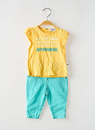 Set pantaloni tip de tricou albastru BULLE DE BB fată