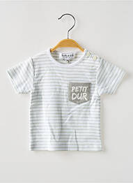 Tricou croială dreaptă mâneci scurte alb BULLE DE BB garcon