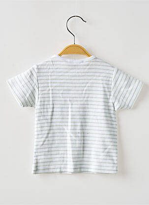 Tricou croială dreaptă mâneci scurte alb BULLE DE BB băiat
