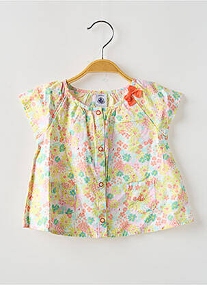 Cămașă mâneci scurte mâneci scurte galben PETIT BATEAU fată