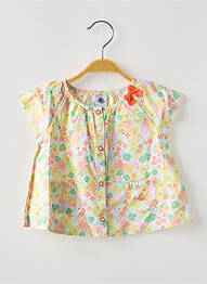 Cămașă mâneci scurte mâneci scurte galben PETIT BATEAU fille