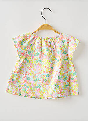 Cămașă mâneci scurte mâneci scurte galben PETIT BATEAU fată