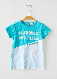Tricou croială dreaptă mâneci scurte albastru BULLE DE BB garcon