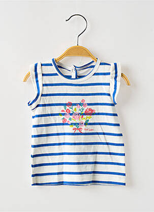 Maiou croială dreaptă fără mâneci albastru PETIT BATEAU fată