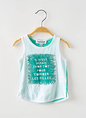 Tricou croială dreaptă bretele subțiri alb BULLE DE BB băiat
