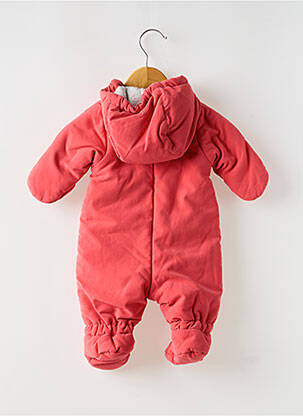 Salopetă-pantalon strânsă pe partea de jos mâneci lungi roz PETIT BATEAU fată