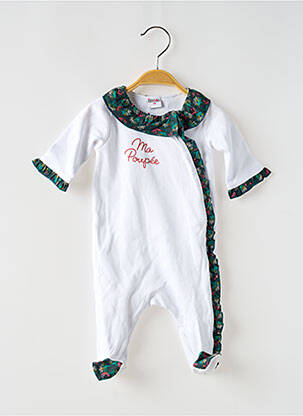 Pijama guler claudine alb BB AND CO fată