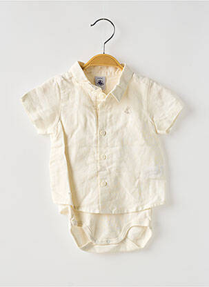 Cămașă cu mâneci scurte mâneci scurte bej PETIT BATEAU băiat