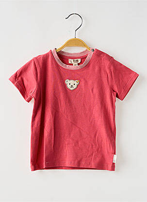 Tricou croială dreaptă mâneci scurte roșu STEIFF copil