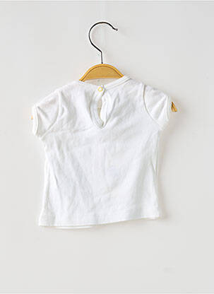 Tricou elasticitate mâneci scurte alb PETIT BATEAU fată