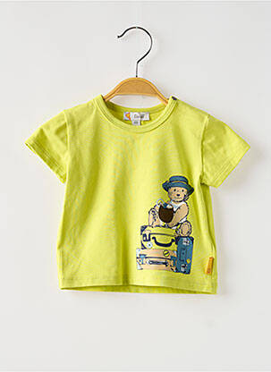 Tricou croială dreaptă mâneci scurte galben STEIFF fată