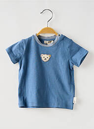 Tricou croială dreaptă mâneci scurte albastru STEIFF garcon