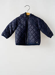 Geacă matlasată croială dreaptă fără glugă albastru PETIT BATEAU copil