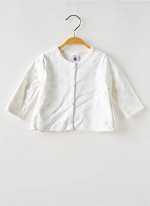 Jachete casual guler rotund alb PETIT BATEAU fată