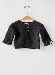 Vestă cu mâneci lungi croială dreaptă gri PETIT BATEAU fille