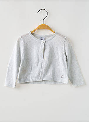 Vestă cu mâneci lungi guler rotund gri PETIT BATEAU băiat