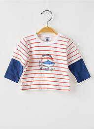 Tricou mâneci lungi mâneci lungi alb PETIT BATEAU garcon