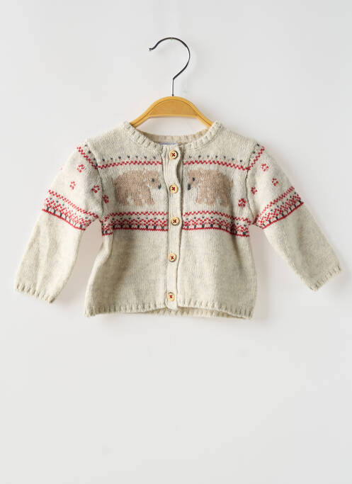 Vestă cu mâneci lungi bej PETIT BATEAU băiat