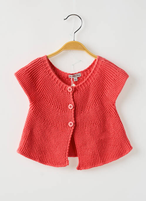 Vestă cu mâneci scurte roz MOULIN ROTY fată