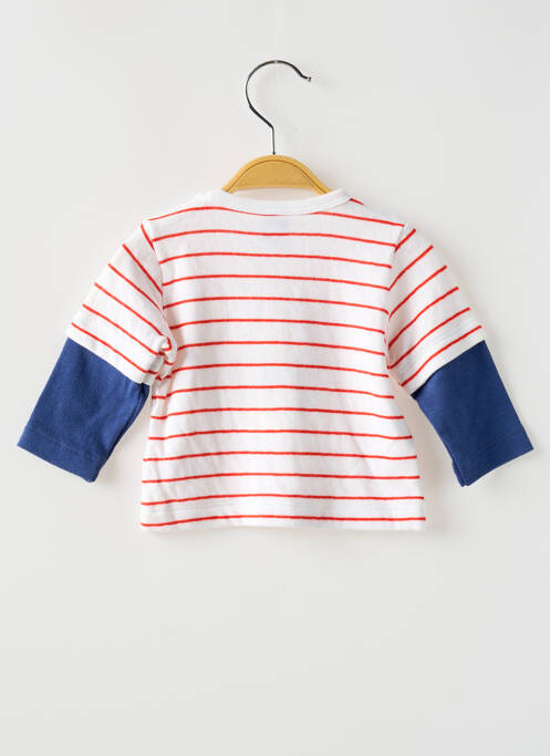 Tricou alb PETIT BATEAU băiat