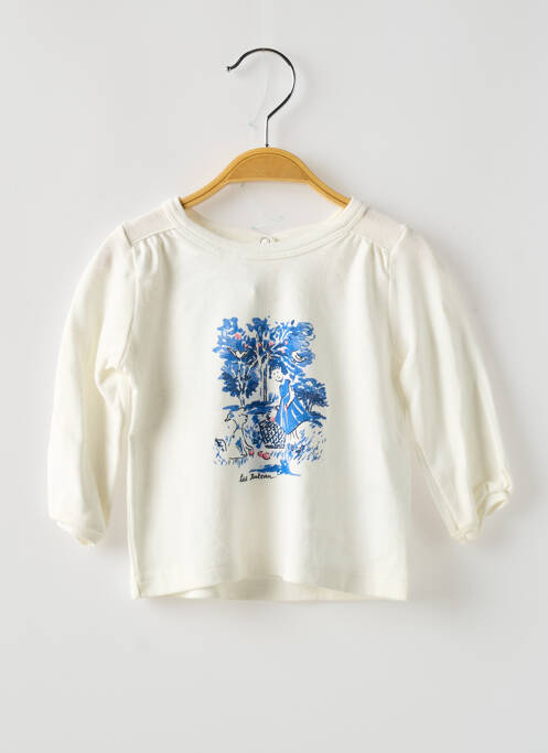 Tricou alb PETIT BATEAU fată